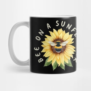 Bee On A Sunflower Mug